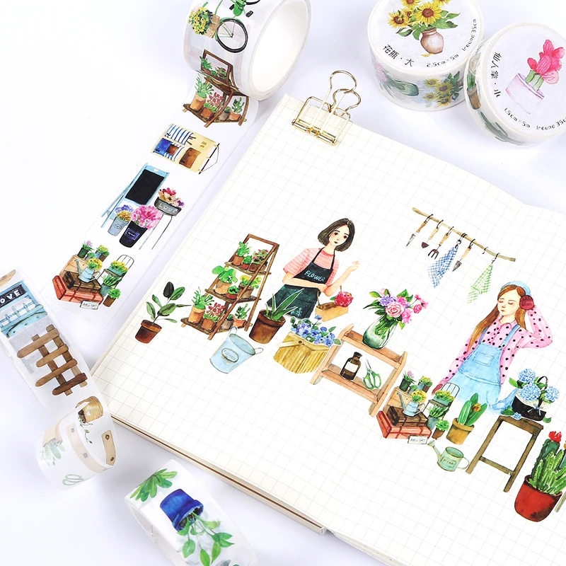 Магазин свежих цветов изысканное зеленое растение и искусство альбом для книг