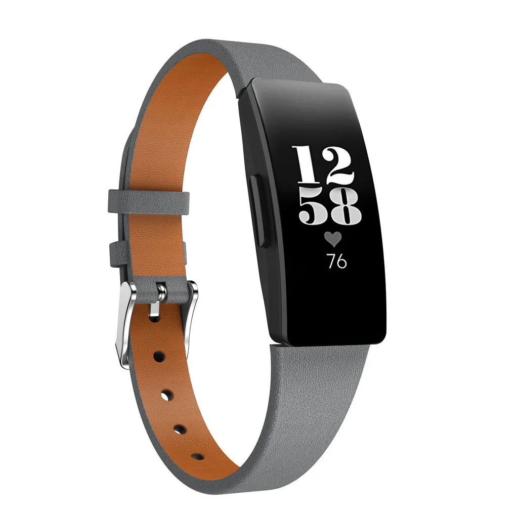 Роскошные кожаные ремешки 230 мм Сменные аксессуары для браслета Fitbit Inspire/Inspire