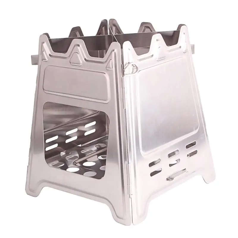 Type C Stove Складные деревянные печи для кемпинга, пикника, пешего туризма, пожарные печи из нержавеющей стали, печи для приготовления пищи, барбекю, мини-грили - Цвет: Type C Stove