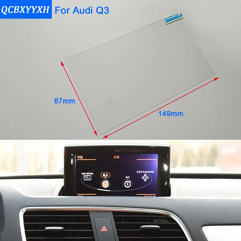 QCBXYYXH For Audi Q3 Q5 Q7 Car Styling GPS Navigation Screen Glass Protective Film Dashboard Display | Автомобили и мотоциклы