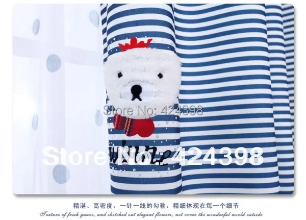 Современные деревенские оконные шторы синие белые в полоску принтованная ткань