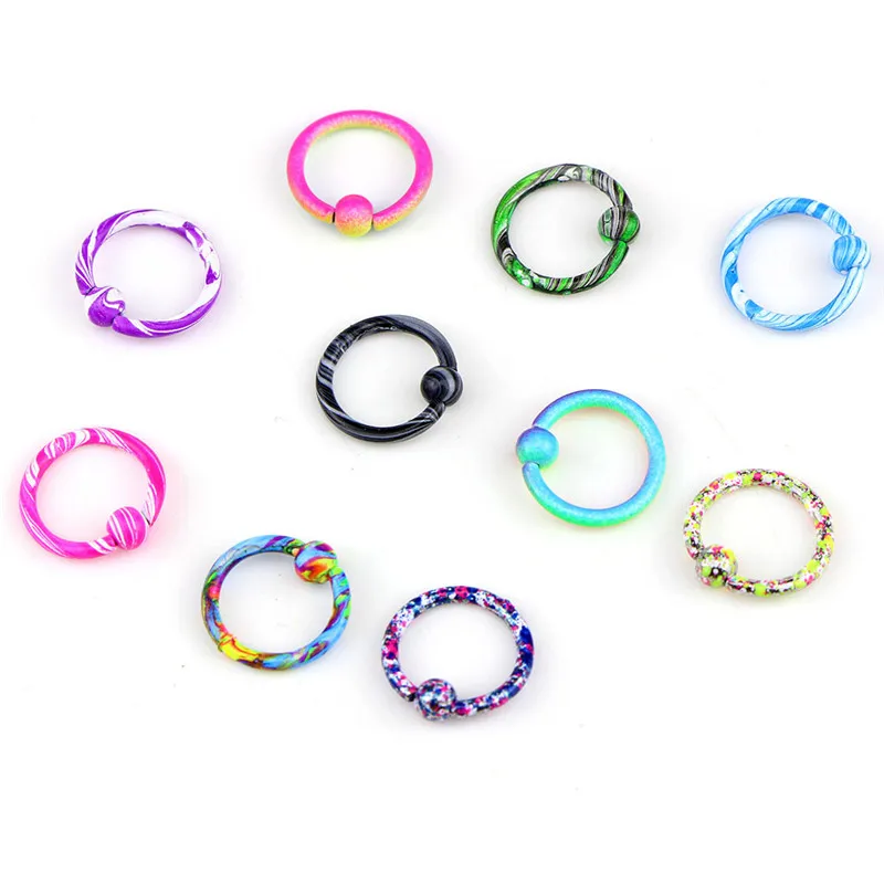 Женское кольцо для носа из медицинской нержавеющей стали 10 шт.|Украшения тела| |