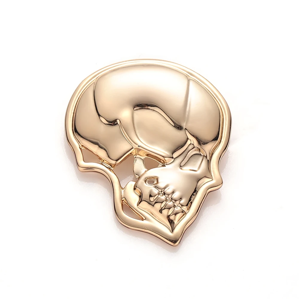 

Gold Color Skull Brooch Medical Jewellery Head Bones Gift for Doctors/Nurses/Students/Therapist/Graduation Tie Pins Wholesale