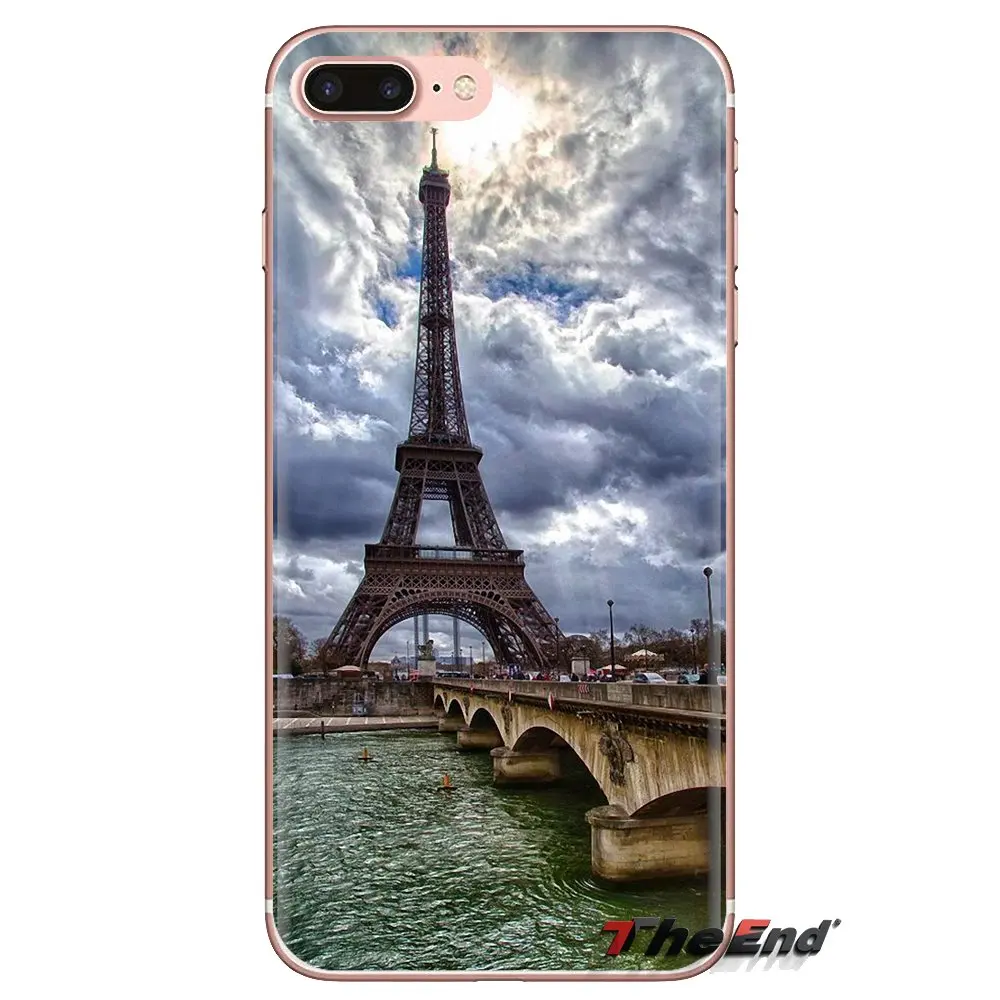 Париж Франция Эйфелева башня ночь прозрачный ТПУ чехол для iPod Touch Apple iPhone 4 4S 5 5S SE 5C