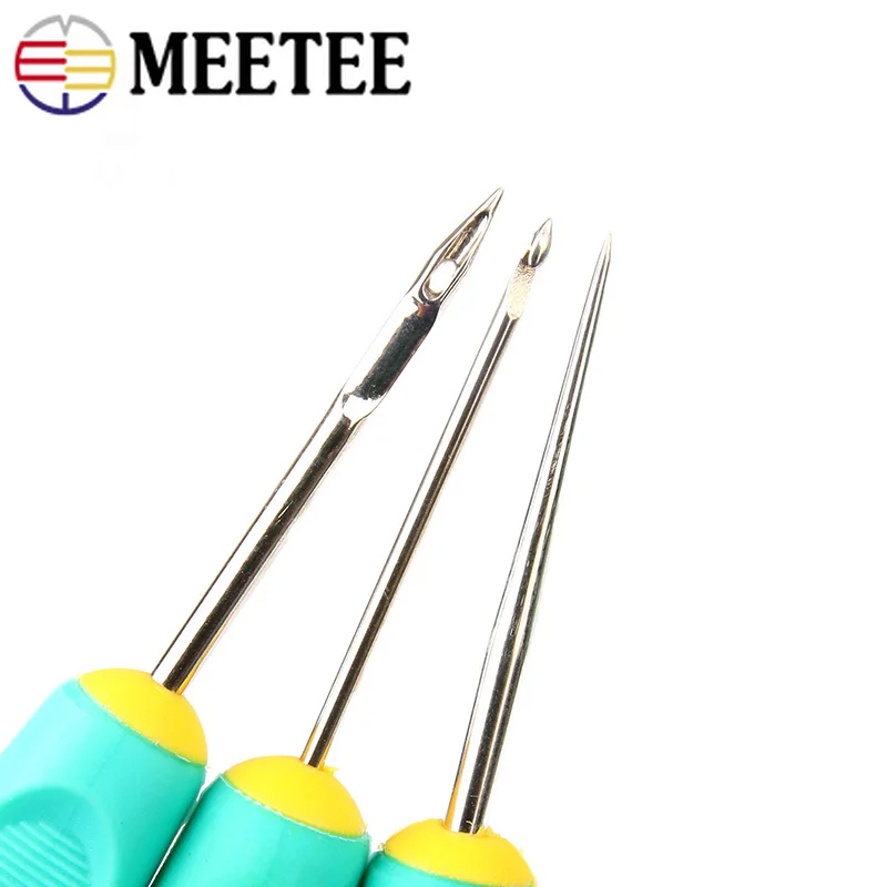 Meetee ручной работы кожа резьба diy инструмент awl прямой конус швейный пробойник