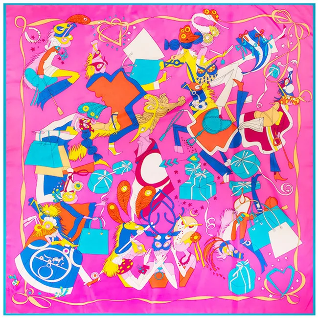 Лидер продаж! Женский шарф с ленточным узором 130x130 см|fashion scarf|pattern scarfscarf fashion |