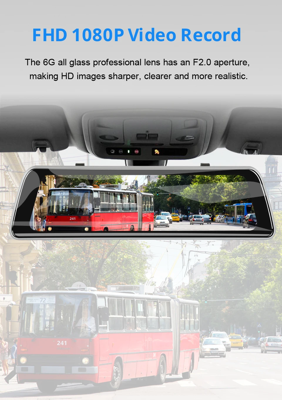 ANSTAR 9,35 ''DVR зеркало заднего вида gps Автомобильное Карро WDR 1080p потоковое зеркало видео регистратор ночного видения видеорегистратор F2.0 Dvr зеркала