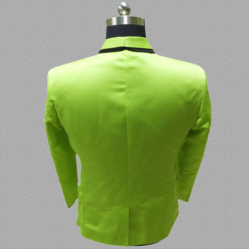 Зеленый Блейзер мужские костюмы дизайнерские куртки сценические для певицы