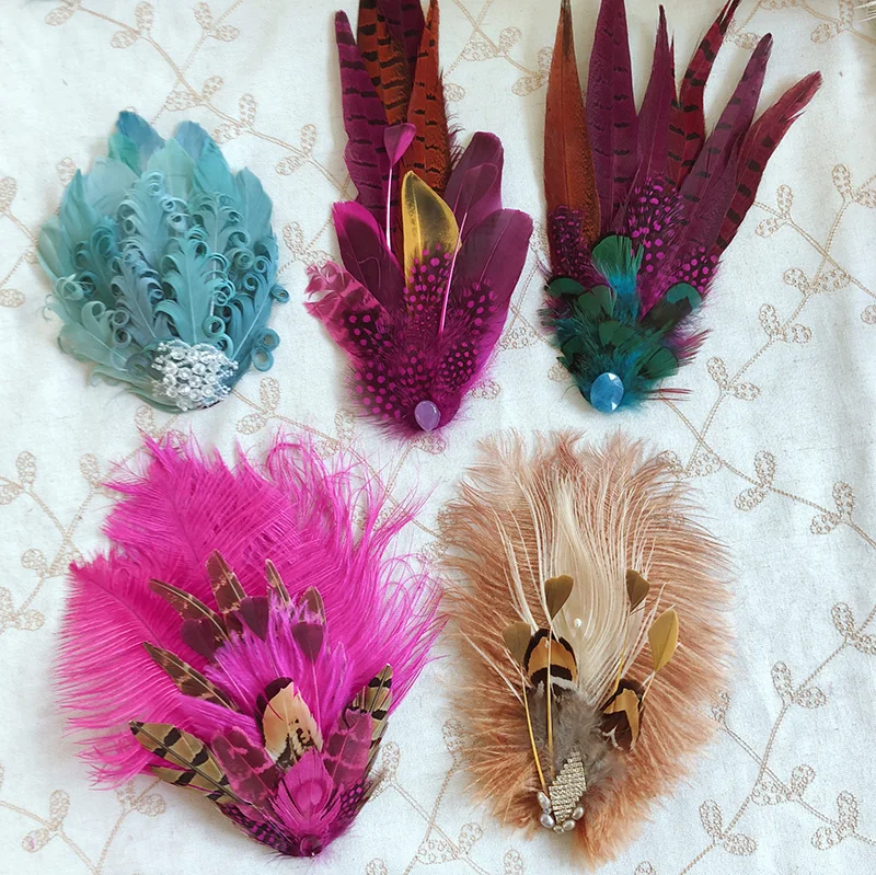 Фото Ostrich feather stage performance exaggerated ornament hairpin chest flower head Brooch special purpose orphan Дом и сад Ostrich feather stage performance exaggerated ornament hairpin chest flower head Brooch special purpose orphan Дом и сад