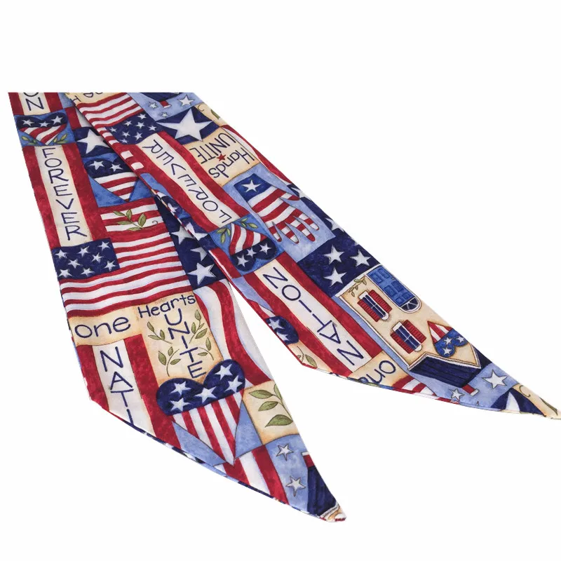 Тюрбан для волос The Unite бандажный шарф синего цвета с принтом флага в стиле