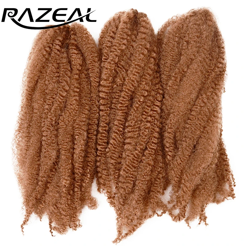 Razeal 18 дюймов 100 г/шт. афро кудрявые марли косички для наращивания крючком