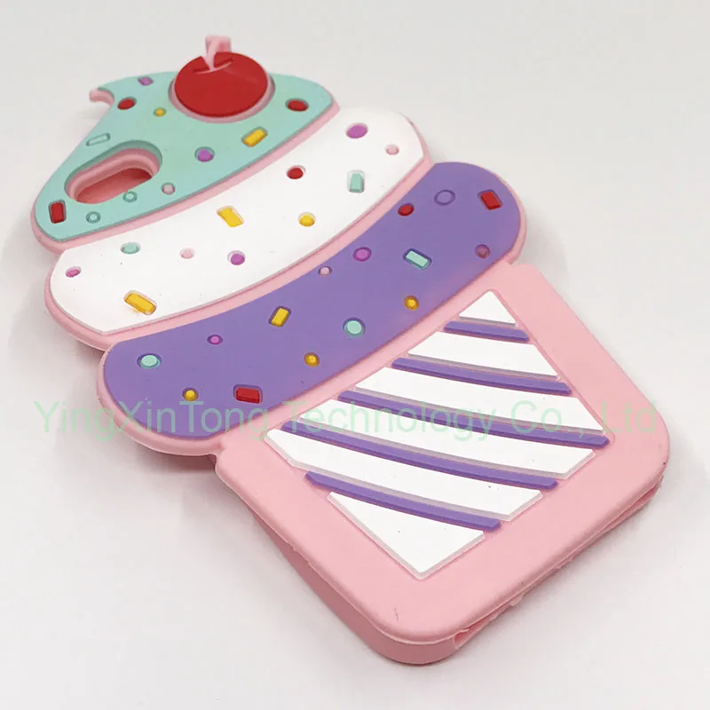 Soft Silicone 3D Cherry Cupcake Ice Cream Cartoon Capa Phone Case Cover for iPhone 8 7 7Plus 5 5S SE 6 6S Plus 6SPlus Coque image 3