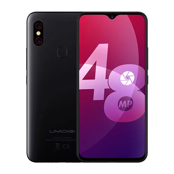 Черный UMIDIGI F1 Play Android 9,0 48 МП супер камеры 5150 мАч 6 ГБ ОЗУ 64 Гб ПЗУ 6," FHD+ Helio P60 глобальная версия смартфон двойной 4G 18 Вт - Цвет: Черный