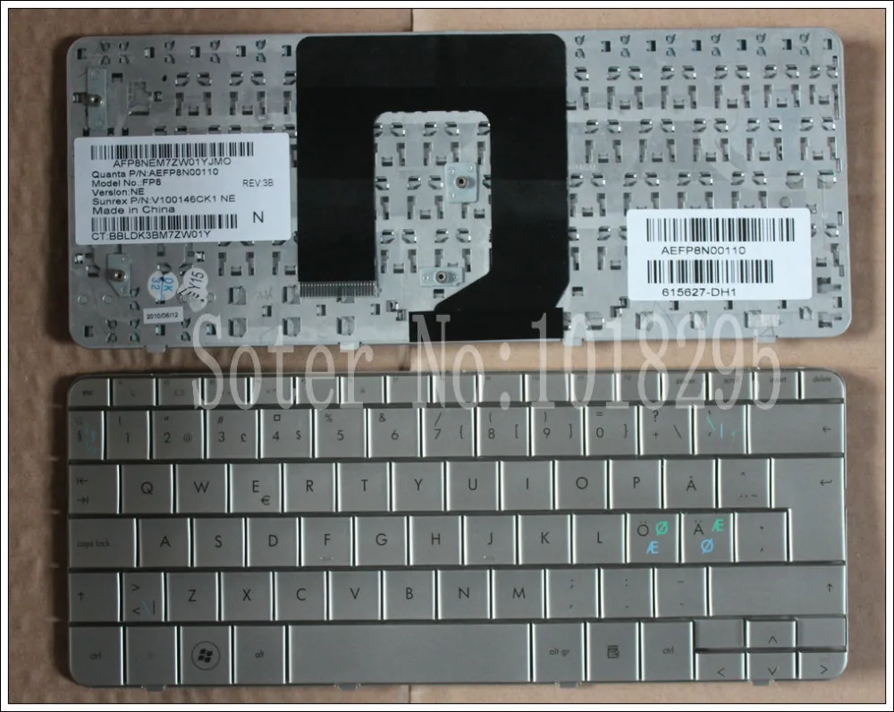 Новая клавиатура для ноутбука HP Pavilion DM1 1000 Серебряная замена