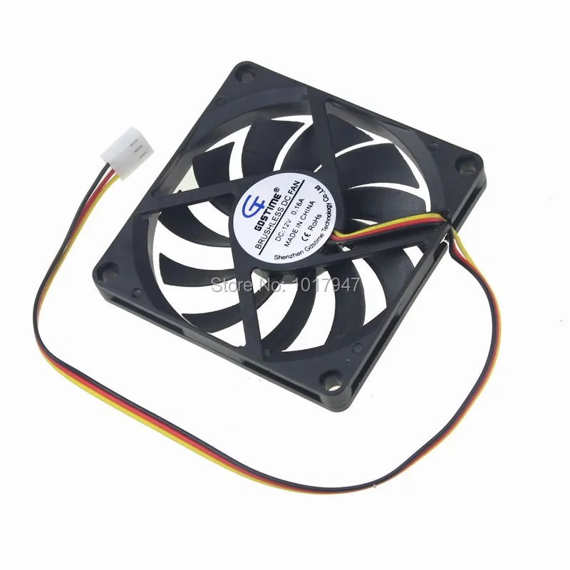 100 штук в партии Gdstime DC 12V 3Pin 80mm x 10mm 8010 PC чехол радиатор мотор кулер охлаждающий
