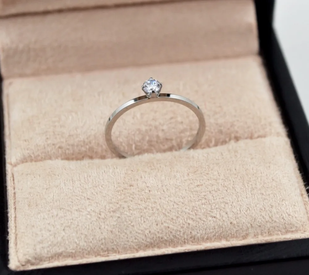 Женское кольцо с кристаллом из нержавеющей стали ювелирное изделие цвета