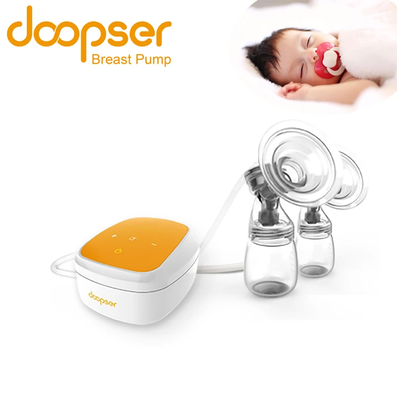 Doopser двойной Электрический молокоотсос с молочной бутылкой светодиодный USB 5