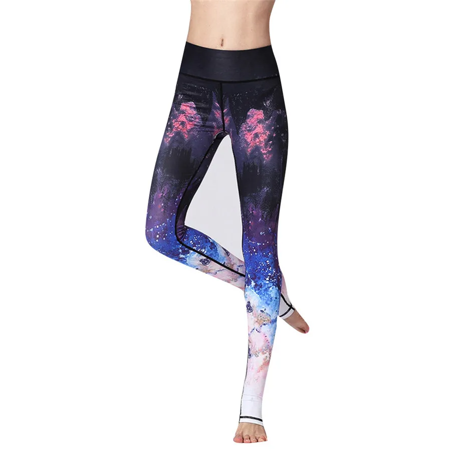 ladies yoga pants push up printed sweatpants tight-fitting high waist and hip yoga leggings yoga pants woman 40J8