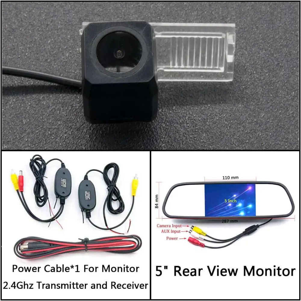 C Wireless 5 inch M Full HD резервная камера заднего вида Камера для peugeot 208 3D/5D хэтчбек 2012- 301/308/408/508/C5/3008/307 Автомобильный Монитор парковки - Название цвета: C Wireless 5 inch M