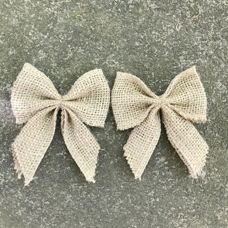 Банты из мешковины сделай сам 10 шт./лот подарочная корзина банты ленты узлы для