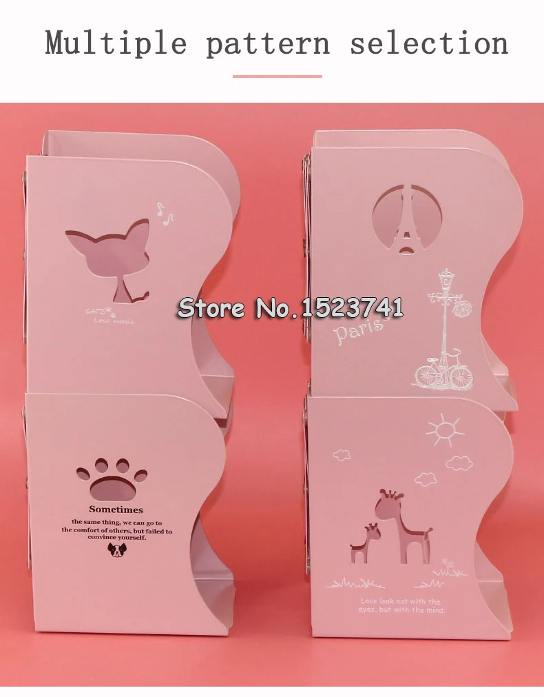 Simple modern Korean small fresh Retractable book stand creative extension-type bookshelf Space-saving foldable bookend | Канцтовары для