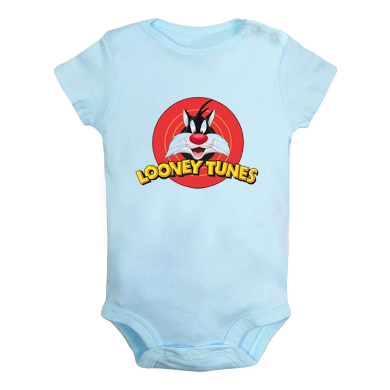 JaBaby1341BLD Милый детский комбинезон с изображением кота Сильвестра Looney ttes для новорожденных мальчиков и девочек, Униформа-комбинезон с принтом, боди для младенцев, одежда хлопковые комплекты - Цвет: JaBaby1341BLD
