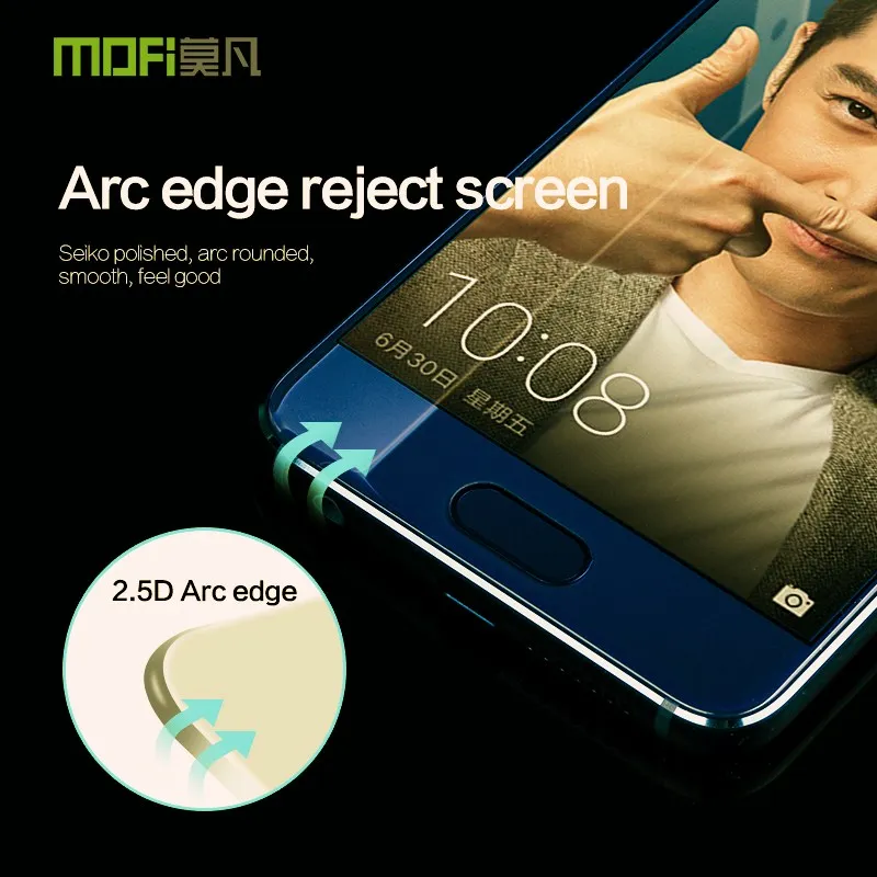 Оригинал MOFi Huawei honor 9 закаленное стекло 2.5D полное покрытие Защита экрана