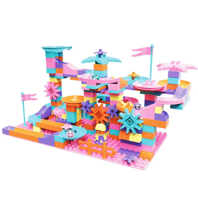76 152 шт. мраморная гонка лабиринт мяч трек LegoINGs Duplo DIY строительные блоки наборы