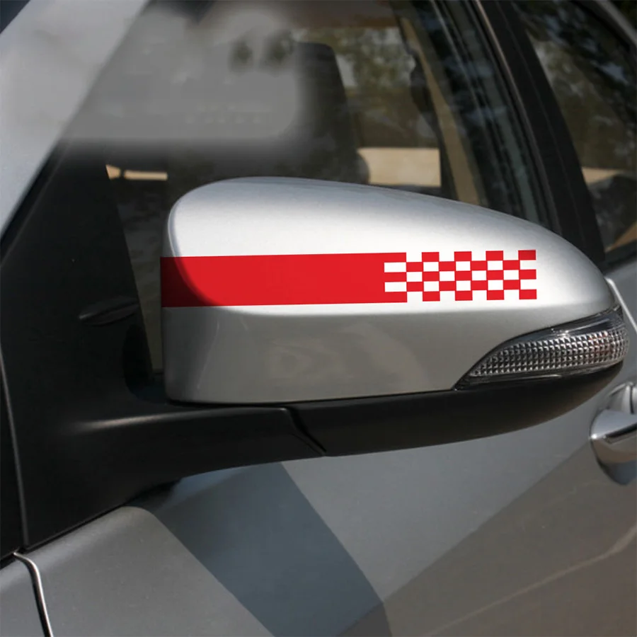 Автомобильные гонки зеркало заднего вида полоса наклейка наклейки оплавление