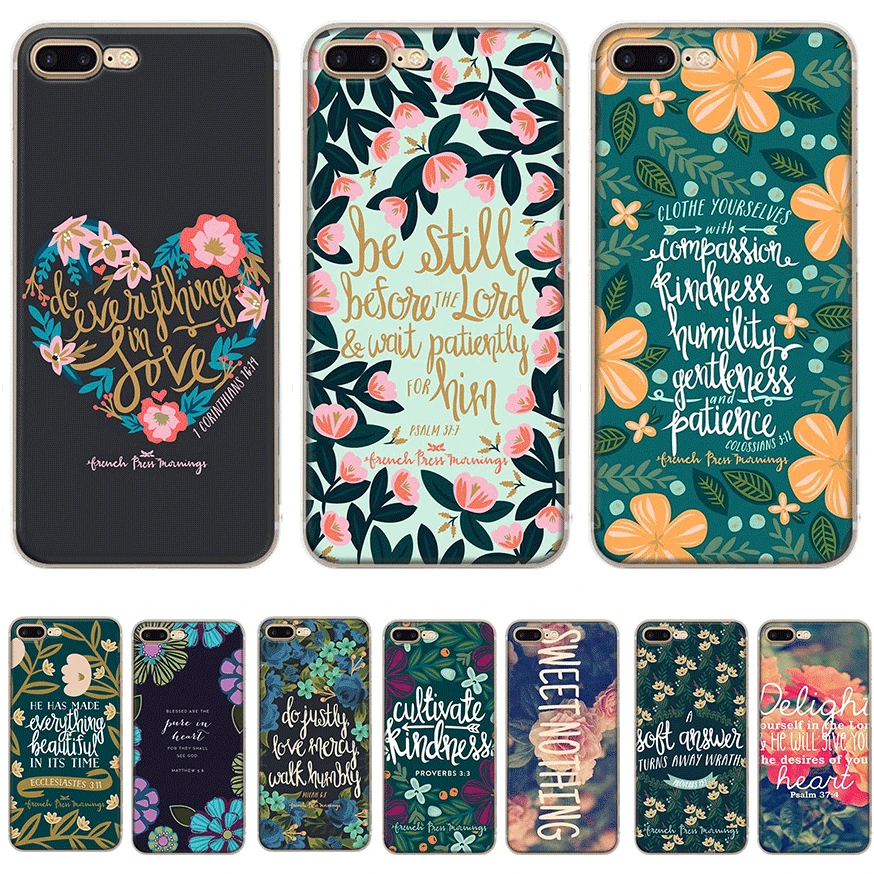 Phone Case Cover Bible Verses For iPhone 11 Pro 5 5s SE 6 6s 7 8 Plus X XS XR Max Hard Pc Shell | Мобильные телефоны и