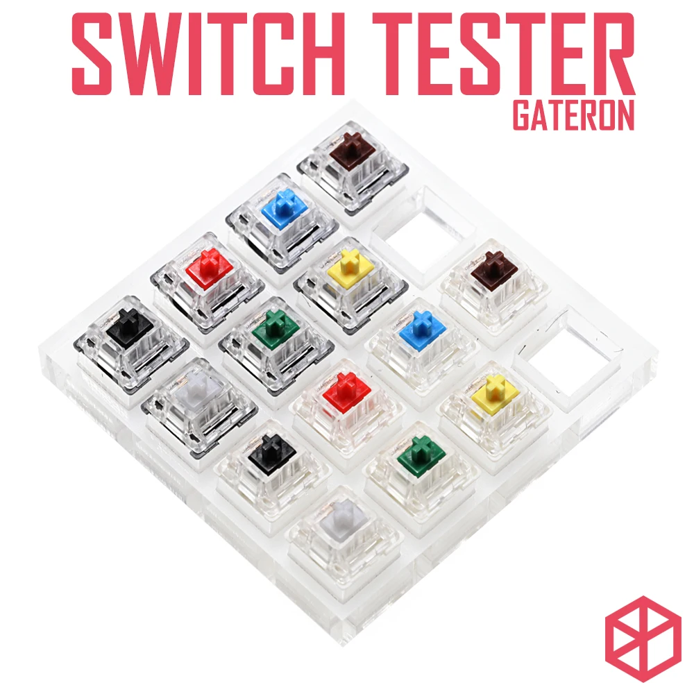 

aluminum or Acrylic Switch Tester Gateron switches Blue Black Blue Red Green Yellow White RGB SMD for Mechanical Keyboard