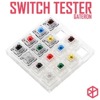 aluminum or acrylic switch tester gateron switches blue black blue red green yellow white rgb smd for mechanical keyboard