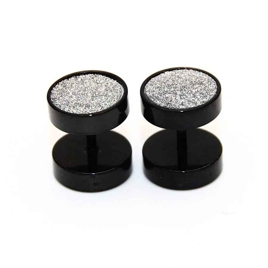 Серьги-гвоздики из нержавеющей стали с текстурой наждачной бумаги 2 шт. |