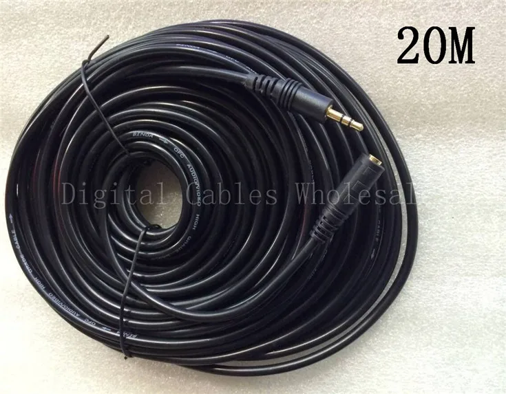 Желтый нож оптовая продажа 20 м 3 5 штекера к женскому аудио удлинительному кабелю