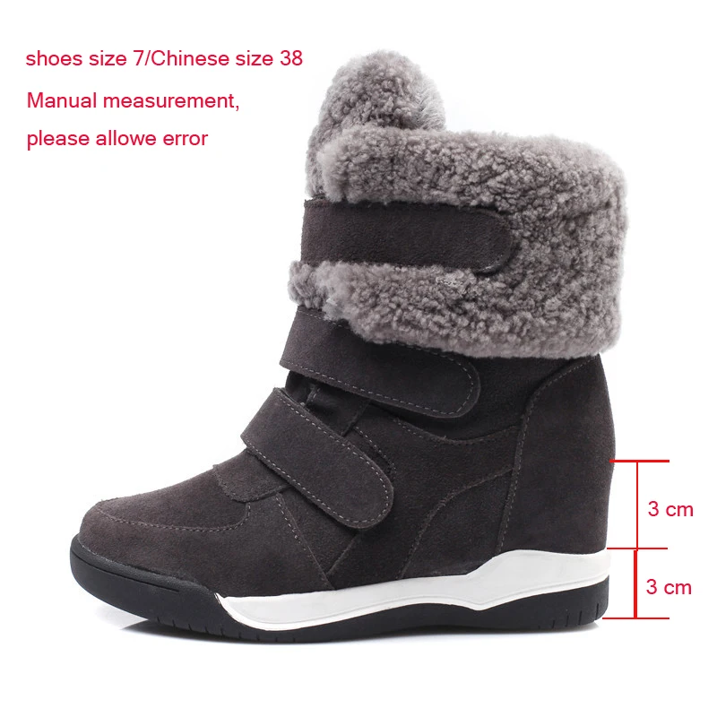 Модные кроссовки женские меховые зимние ботильоны клиновидная Платформа