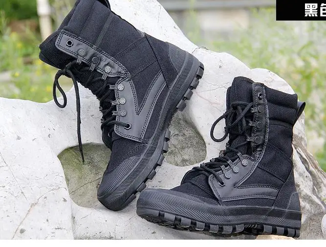 

Men Outdoor Camouflage Boots Training Shoes Combat Desert Tactical Boots Camouflage Shoes Hiking Camping Shoes Climbing Shoes