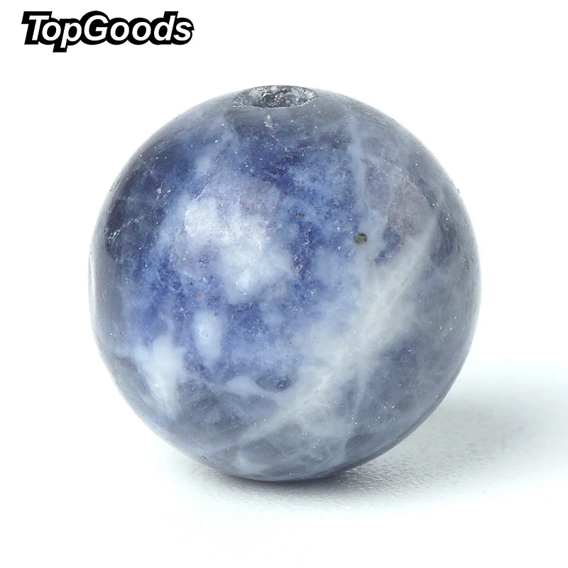 TopGoods бусины из натурального камня с голубыми венами свободные четки 4/6/8/10 мм 15