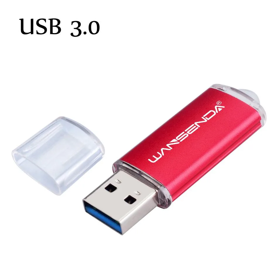 Красный WANSENDA USB 3,0, 128 ГБ, 32 ГБ, USB флеш-накопитель, 64 ГБ, флеш-накопитель, 16 ГБ, 3,0, быстрая скорость, USB флешка, флеш-накопитель, 4 ГБ, 8 ГБ, флешка - Цвет: Красный