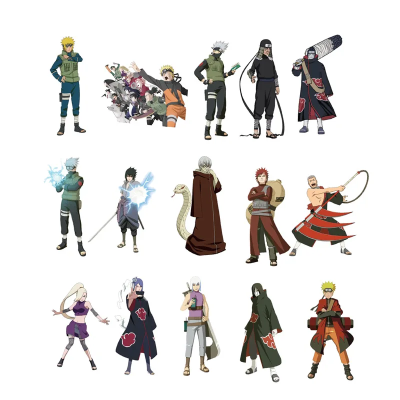 51PCS/set Waterproof Japan Anime Naruto Sticker For Laptop Car Trunk Skateboard Guitar Fridge Backpack Decal Toy Stickers | Игрушки и