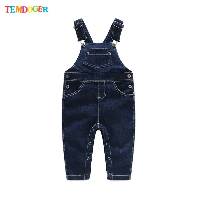 Tem Doger Baby Boy Clothing Sets Full Sleeve O-neck Pullover Striped Top+Suspenders Jeans Fashion Boys Suit 2pcs/set |