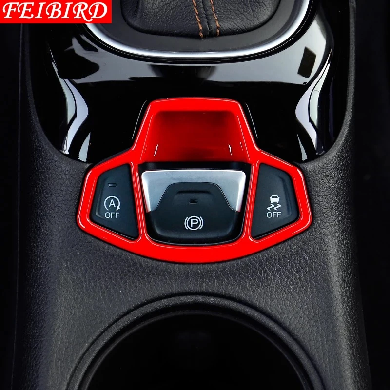 

Аксессуары для Jeep Compass 2017 2018 электронный ручной тормоз Комплект молдингов для стояночного тормоза матовая красная синяя черная крышка