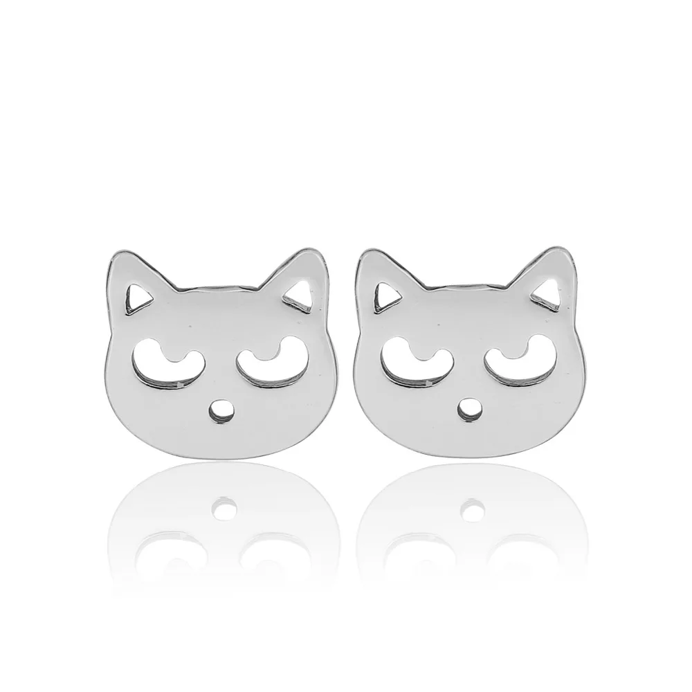 2017 Новая мода Cat Серьги Lovly девушки и Для женщин небольшие дешевые ювелирные