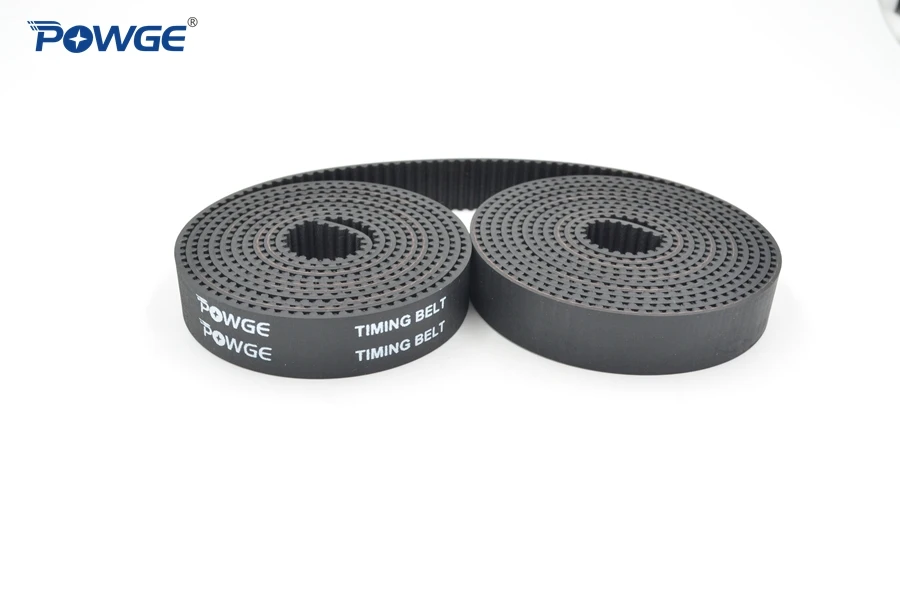 

POWGE HTD 3M timing belt width 20mm length 5000mm Rubber Fiberglass 3M-20 open Timing belt HTD3M Belt pulley Laser CNC 5Meters