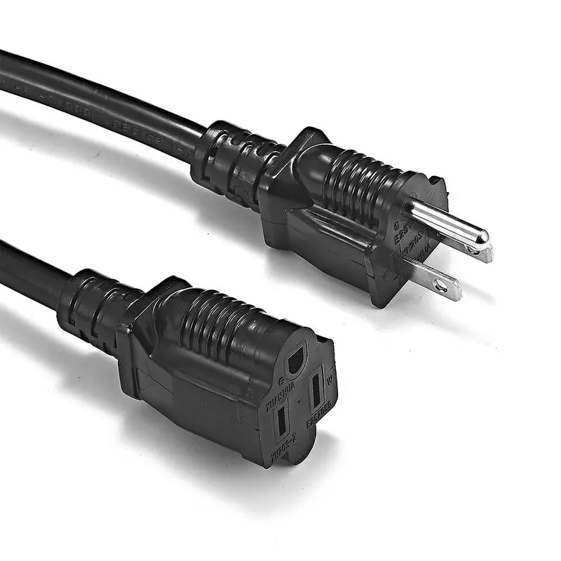 Шнур питания с американской вилкой 2 фута 14AWG NEMA 5 15R до 15P кабель для настольного ПК