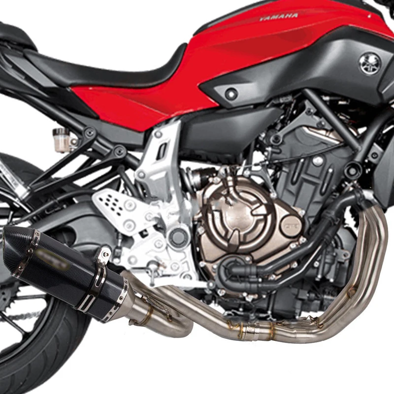 MT 07 FZ XSR700 полная выхлопная система Соединительная трубы 304 из нержавеющей стали 51