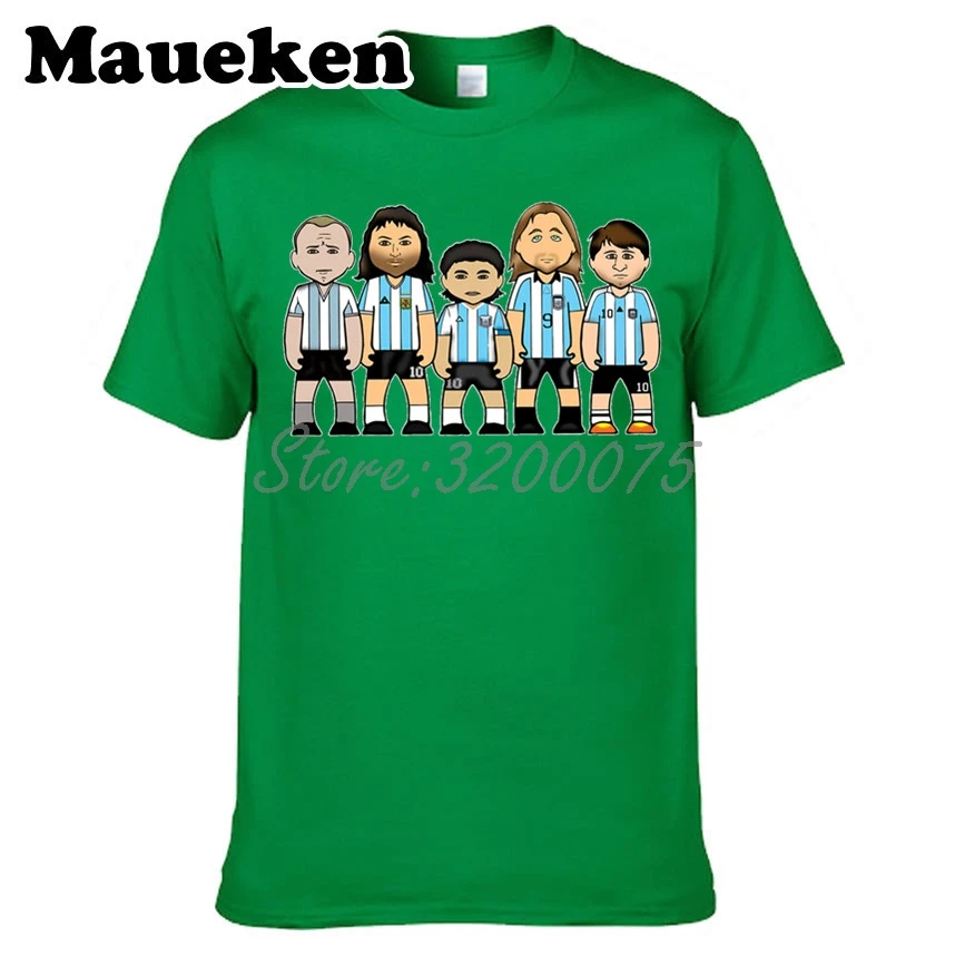 Мужская самая большая из легенд Аргентины Габриэль батиштута Lionel Messi Diego Maradona Mario Kempes Футболка мужская футболка W0523029 - Цвет: 10
