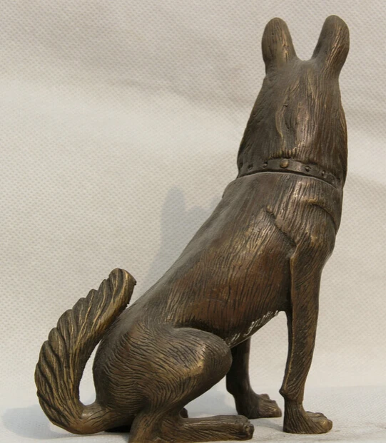 WBY 6&quot Chinese Folk Copper Zodiac Year Dog Door doggie puppy Animal Statue Sculpture S0706 | Дом и сад