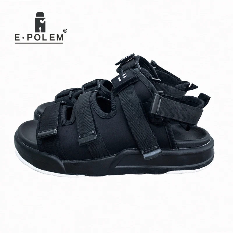 

Fashion Women's Sandals Summer New Style Black Large Size Flat Leather Sandals Slip Comfort Soft Bottom Casual Sandal Shoes