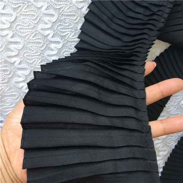 3 размера, белые, черные, 3D эластичные складки, шифон, кружево, лента, оборки, отделка, шторы, воротник, юбка, сплайсинг, сделай сам, швейные гипюровые принадлежности