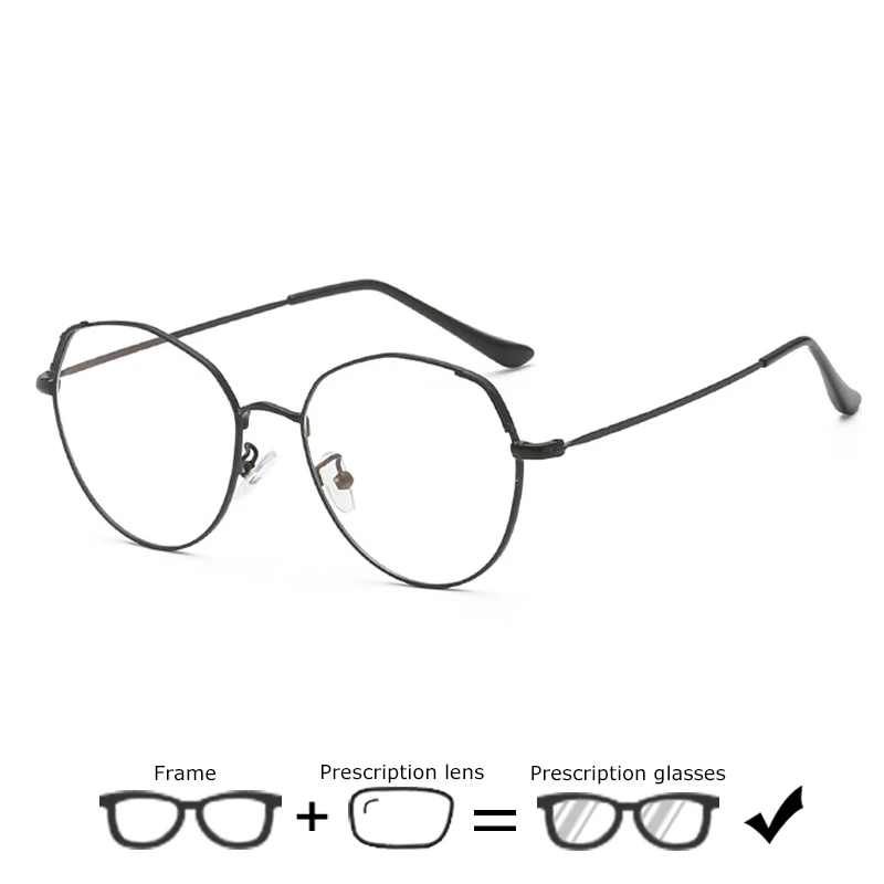 Ультралегкие очки по рецепту женские круглые для близорукости Eeyglasses винтажные
